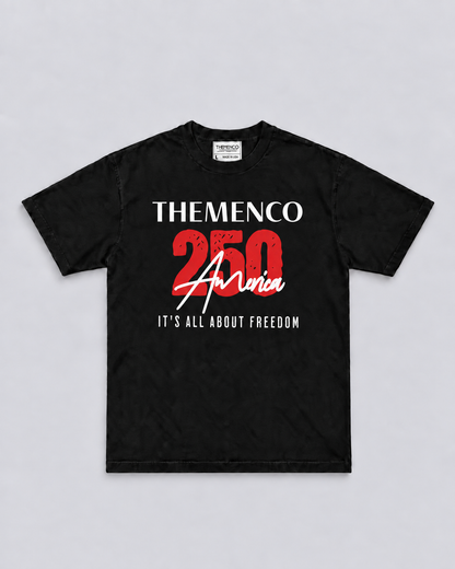 THEMENCO 250 America Freedom Black T- Shirt