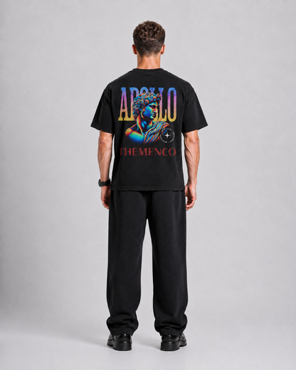 THEMENCO Apollo Men's Graphic Black T-Shirt