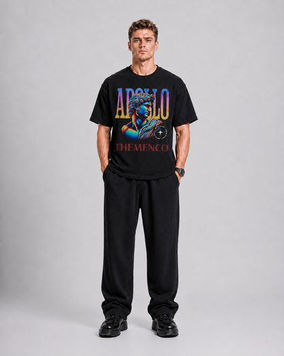 THEMENCO Apollo Men's Graphic Black T-Shirt