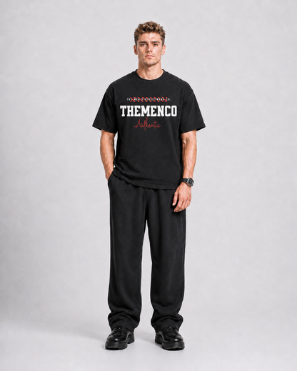 THEMENCO Authentica Men's Graphic Black T-Shirt