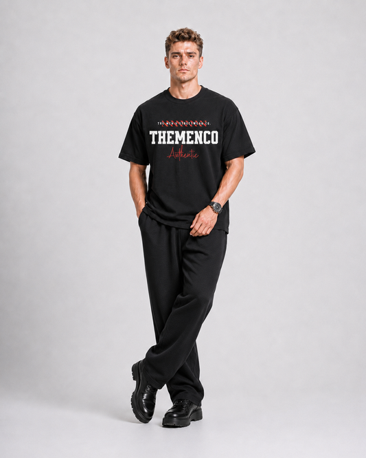 THEMENCO Authentica Men's Graphic Black T-Shirt