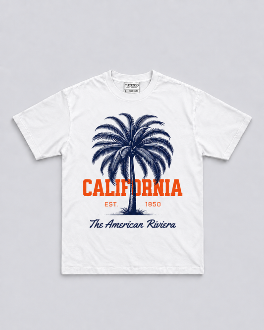THEMENCO California Riviera Men’s White T-Shirt