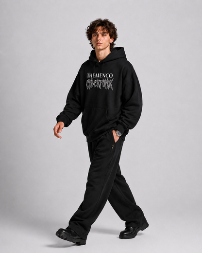 THEMENCO Cyberpunk Men's Black Hoodie