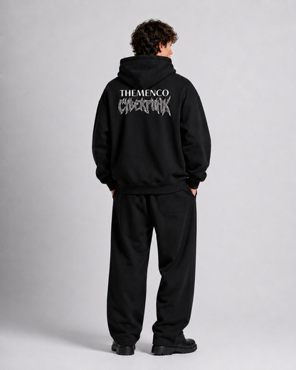 THEMENCO Cyberpunk Men's Black Hoodie