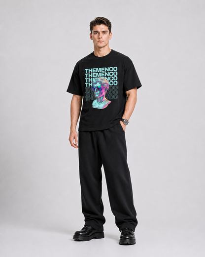 THEMENCO David Men's Graphic Black T-Shirt