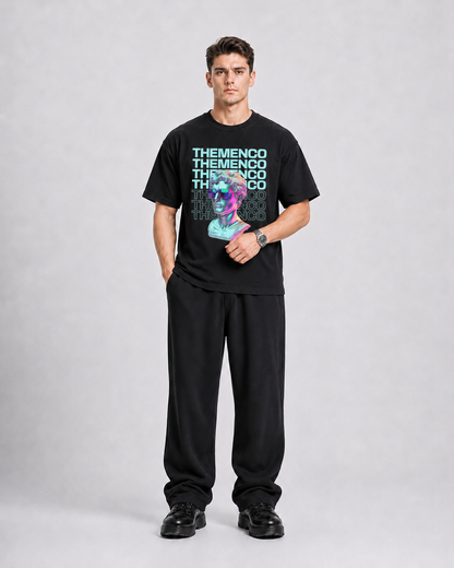 THEMENCO David Men's Graphic Black T-Shirt