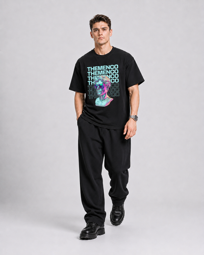 THEMENCO David Men's Graphic Black T-Shirt