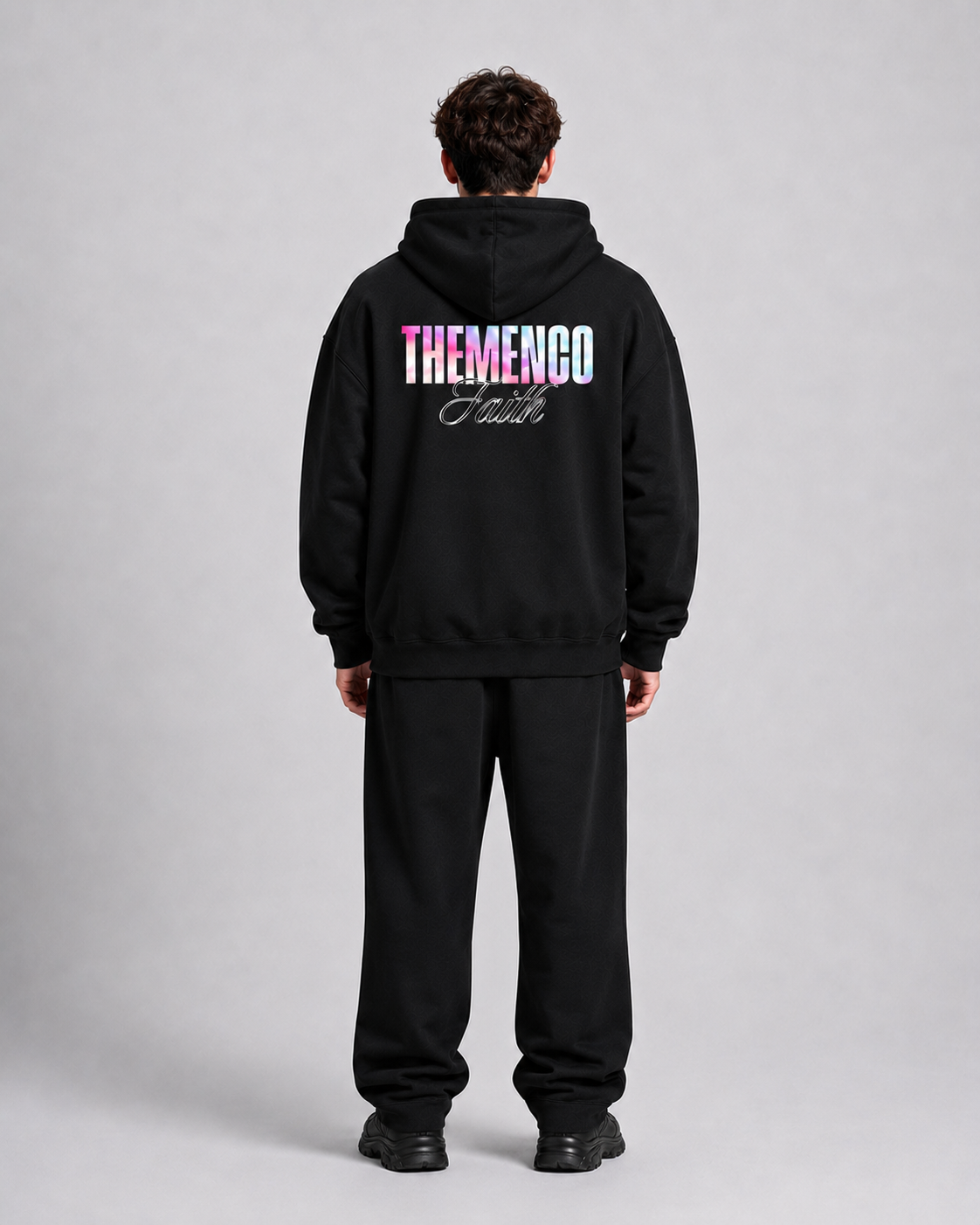 THEMENCO Faith Men's Black Hoodie