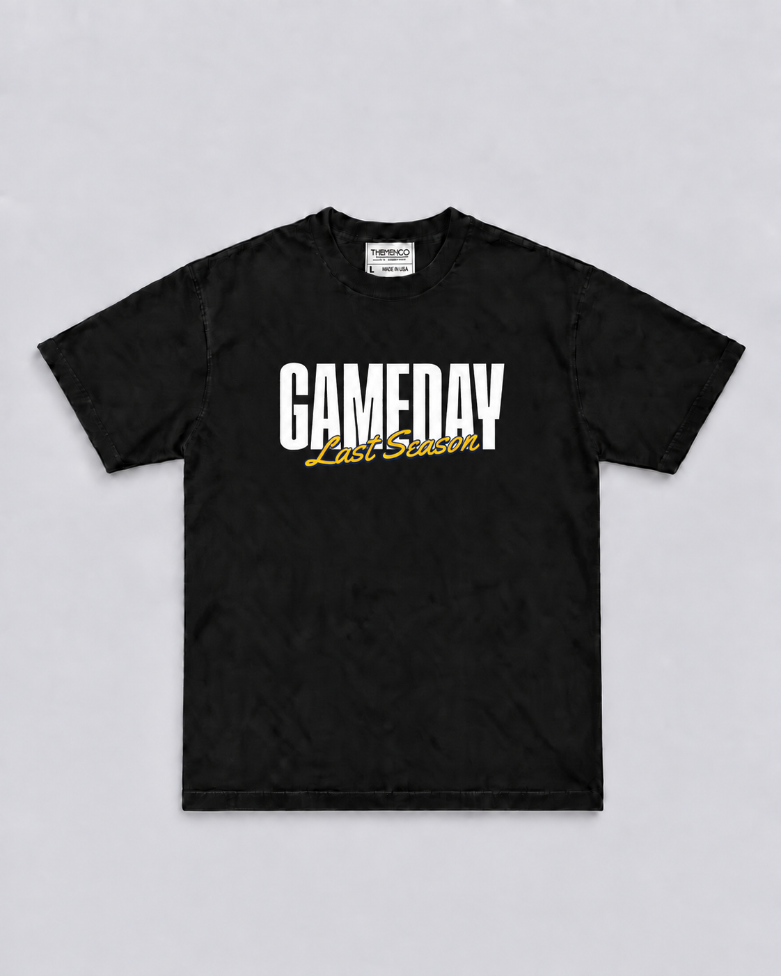 THEMENCO Game Day Last Season Men’s Black T-Shirt