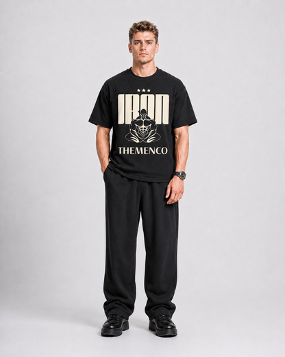 THEMENCO Ironman Men's Graphic Black T-Shirt