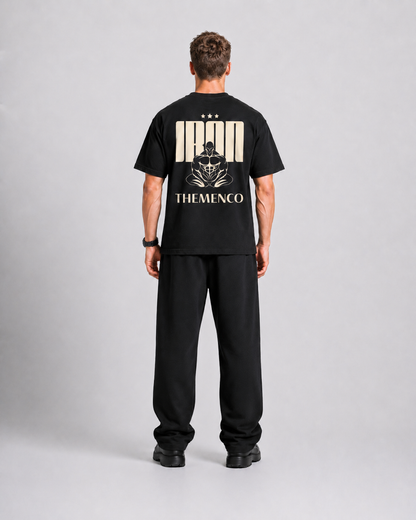 THEMENCO Ironman Men's Graphic Black T-Shirt