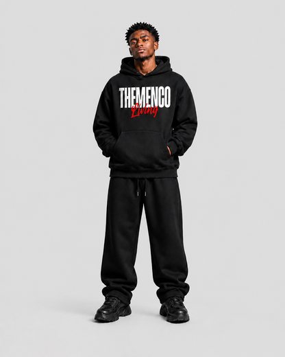 THEMENCO Living Men's Black Hoodie