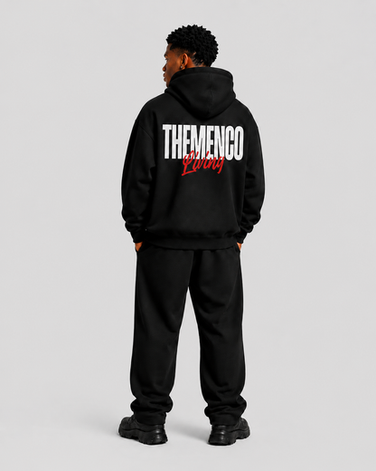 THEMENCO Living Men's Black Hoodie