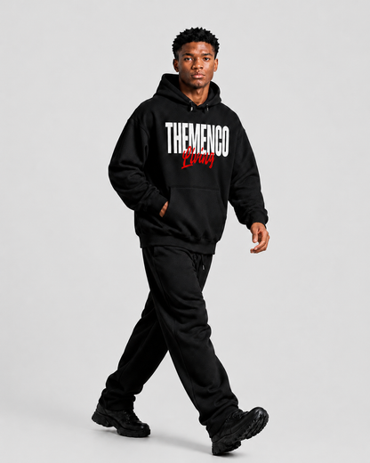 THEMENCO Living Men's Black Hoodie
