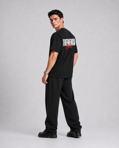 THEMENCO Living Men's Graphic Black T-Shirt
