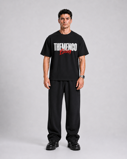 THEMENCO Living Men's Graphic Black T-Shirt