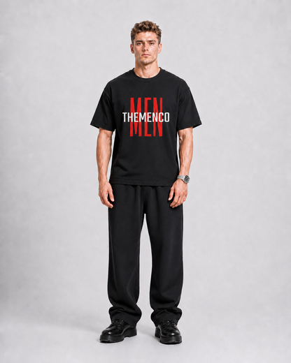 THEMENCO Men's Graphic Black T-Shirt
