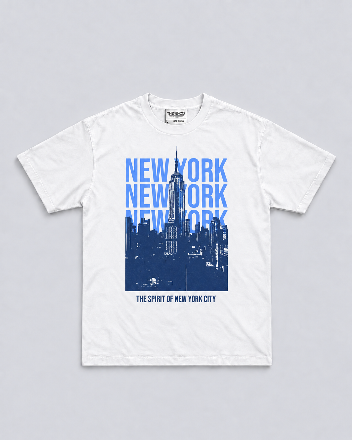 THEMENCO New York Spirit Men’s White T-Shirt