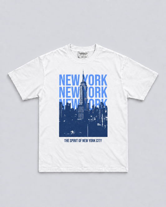 THEMENCO New York Spirit Men’s White T-Shirt