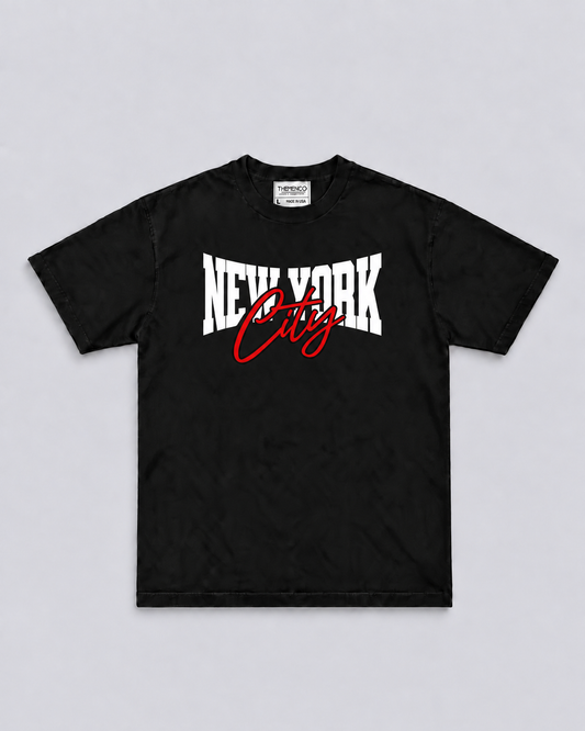THEMENCO New York Varsity Men’s Black T-Shirt
