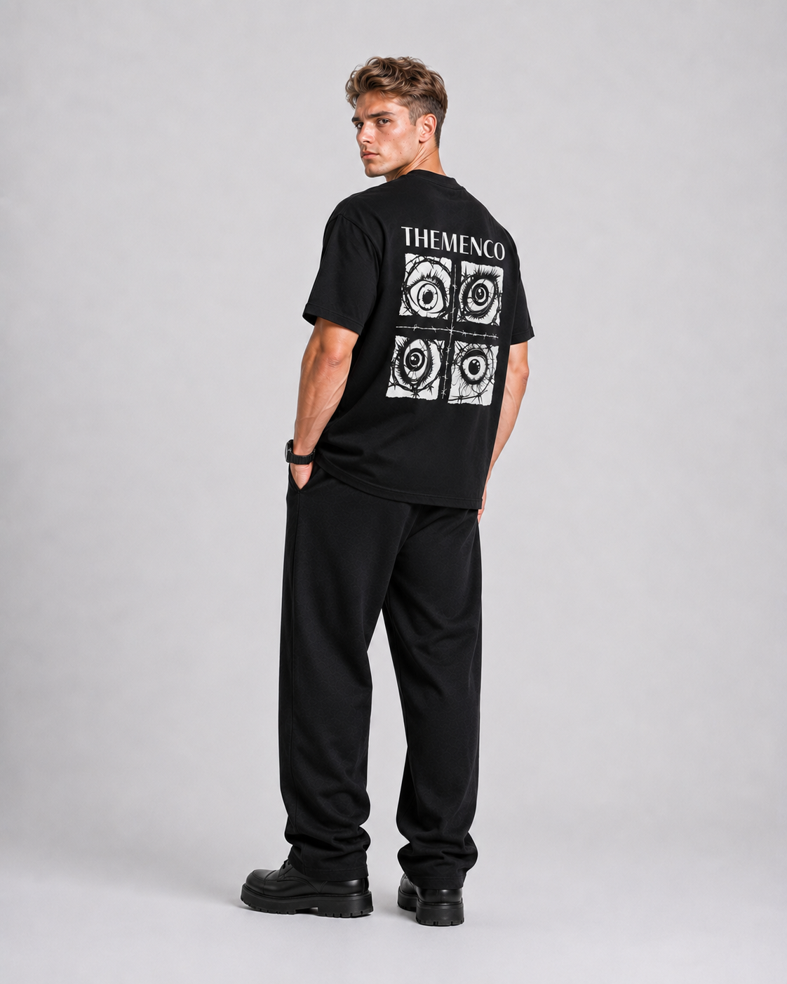 THEMENCO Obsession Men's Graphic Black T-Shirt