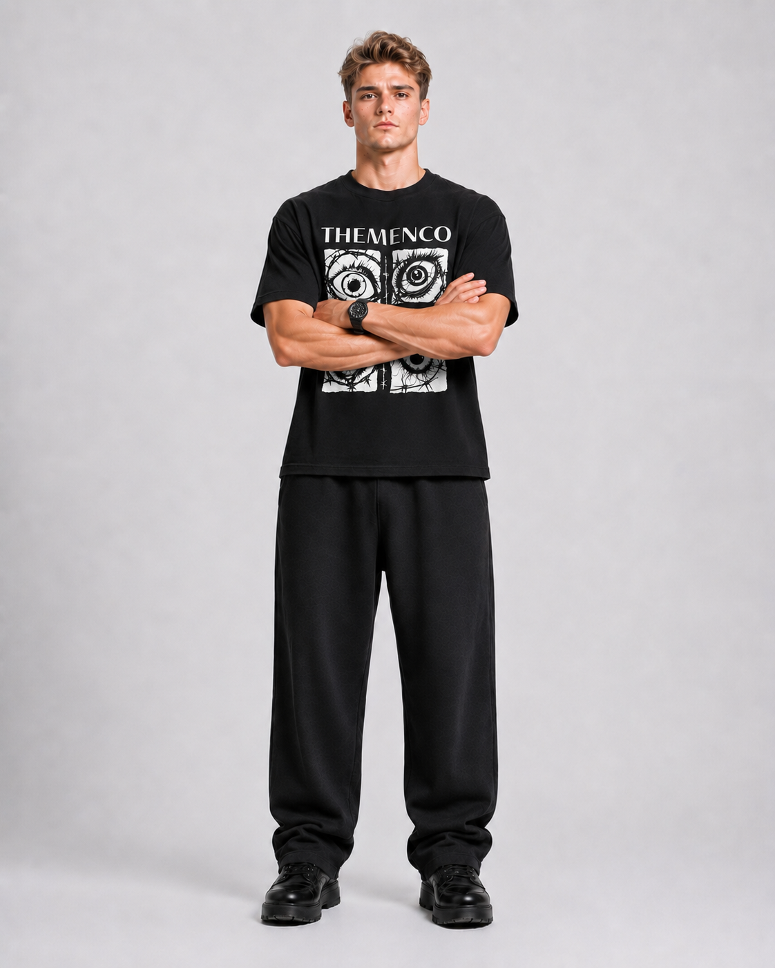 THEMENCO Obsession Men's Graphic Black T-Shirt