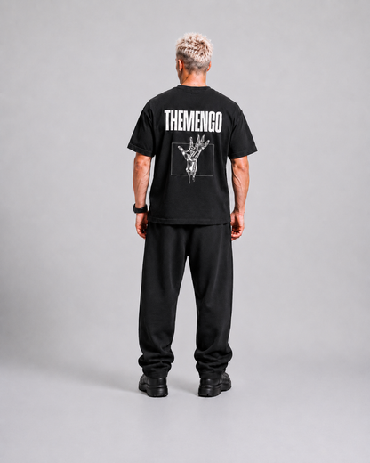 THEMENCO Platinum Hand Men's Graphic Black T-Shirt