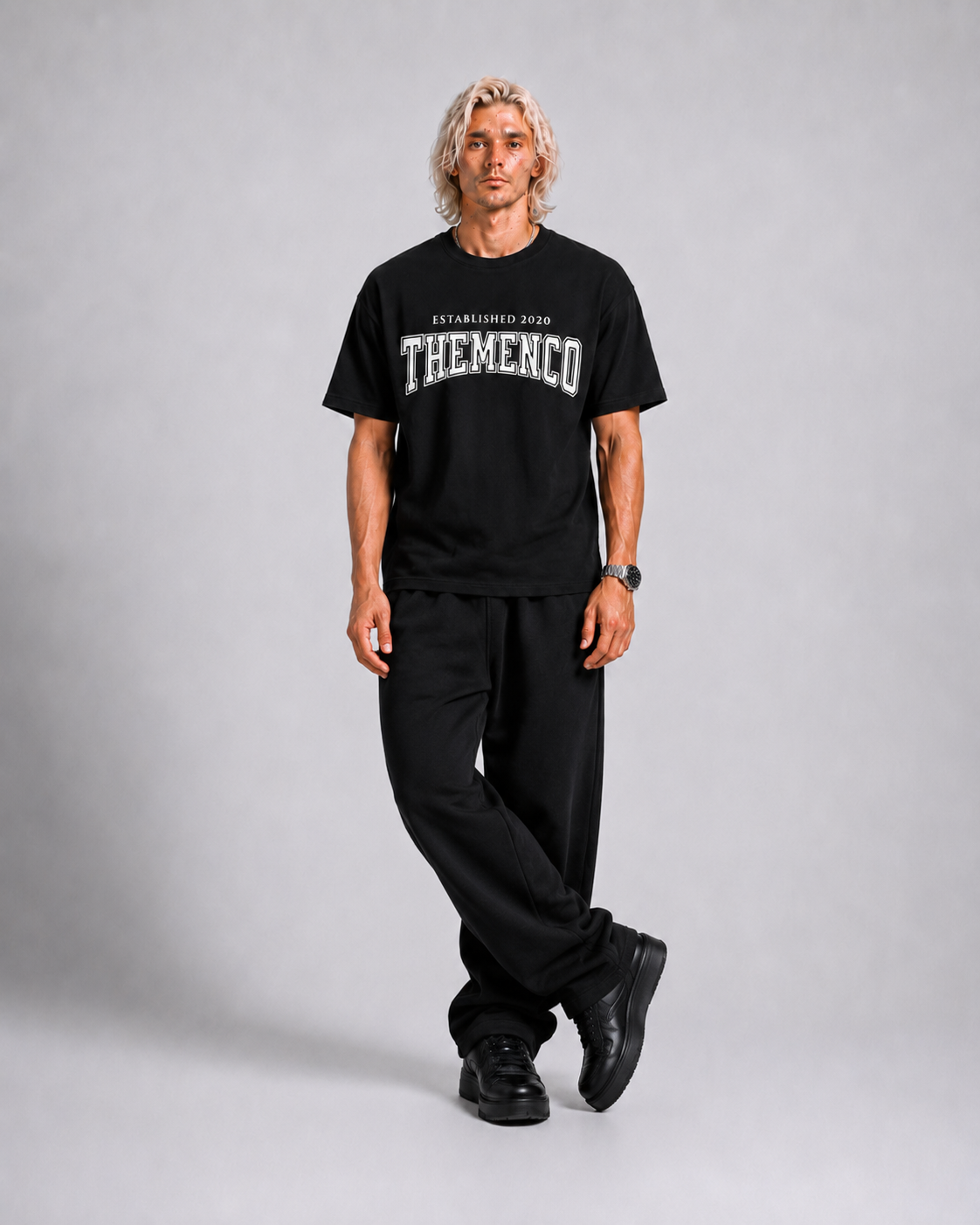 THEMENCO Since 2020 Men's Graphic Black T-Shirt
