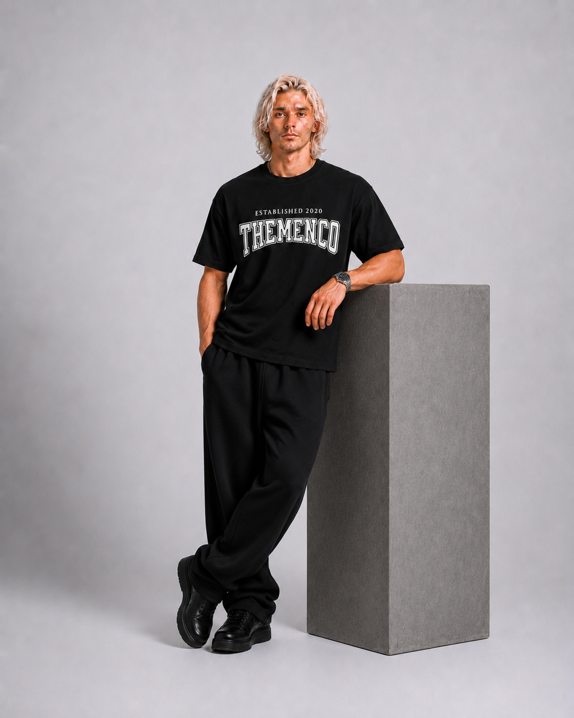 THEMENCO Since 2020 Men's Graphic Black T-Shirt