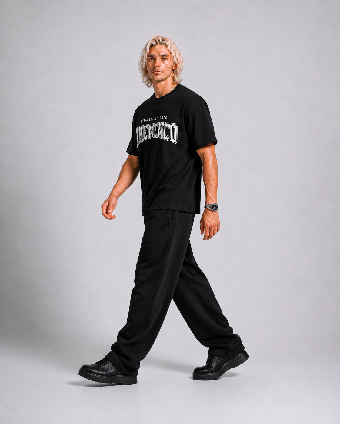 THEMENCO Since 2020 Men's Graphic Black T-Shirt