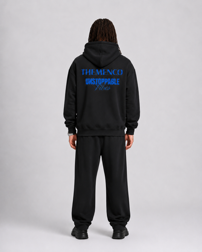 THEMENCO Unstoppable Men's Black Hoodie