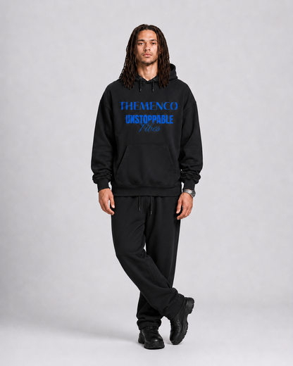 THEMENCO Unstoppable Men's Black Hoodie