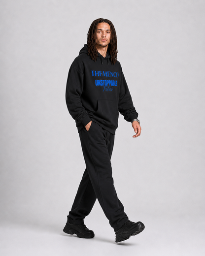 THEMENCO Unstoppable Men's Black Hoodie