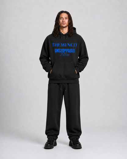 THEMENCO Unstoppable Men's Black Hoodie