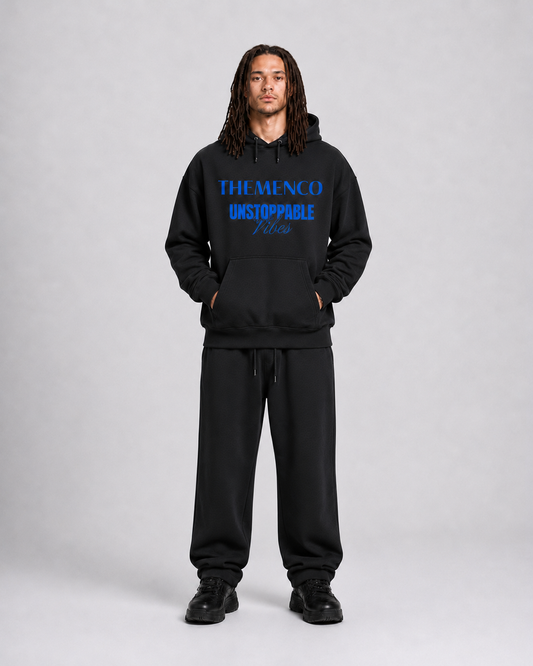 THEMENCO Unstoppable Men's Black Hoodie