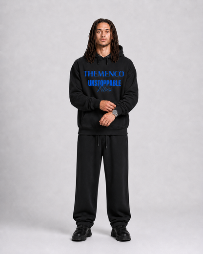 THEMENCO Unstoppable Men's Black Hoodie