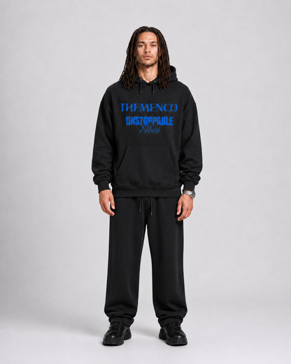 THEMENCO Unstoppable Men's Black Hoodie