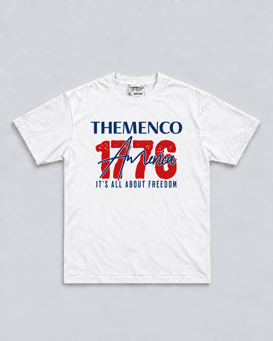 THEMENCO 1776 America Men’s White T-Shirt