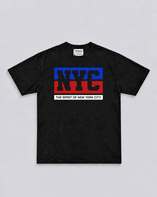 THEMENCO NYC Color Block Men’s Black T-Shirt