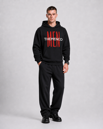 THEMENCO Men's Black Hoodie