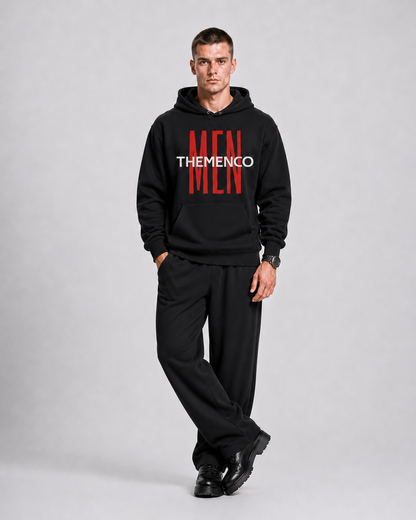 THEMENCO Men's Black Hoodie