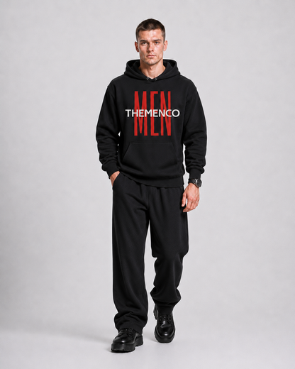 THEMENCO Men's Black Hoodie